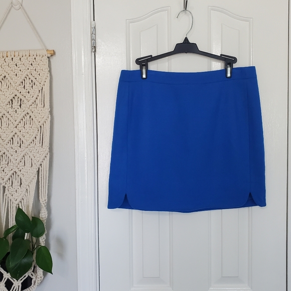 J. Crew Dresses & Skirts - J Crew Blue Wool Mini Skirt - Size 8